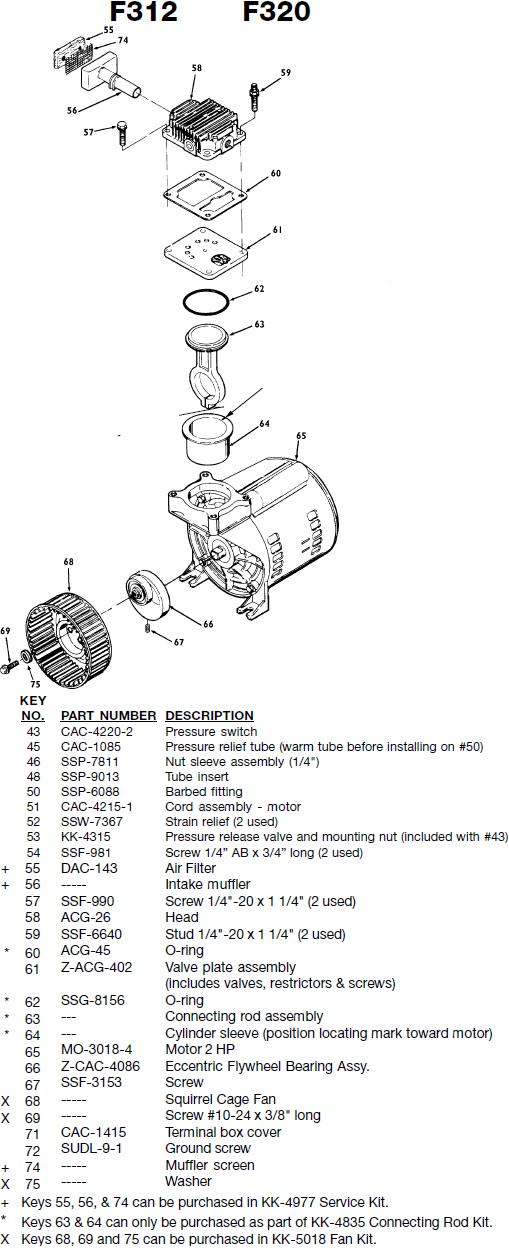 Devilbiss F312 Pump Breakdown